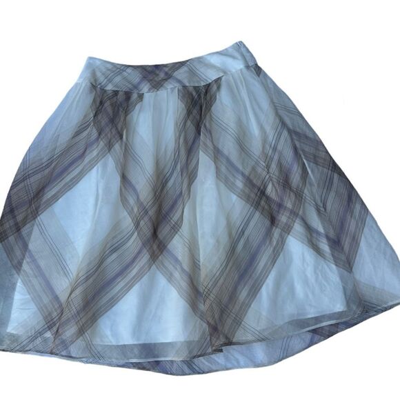 Talbots Women’s 100% Silk A Line Flare Fully Lined Spring Summer Skirt Sz 12 - Picture 3 of 8